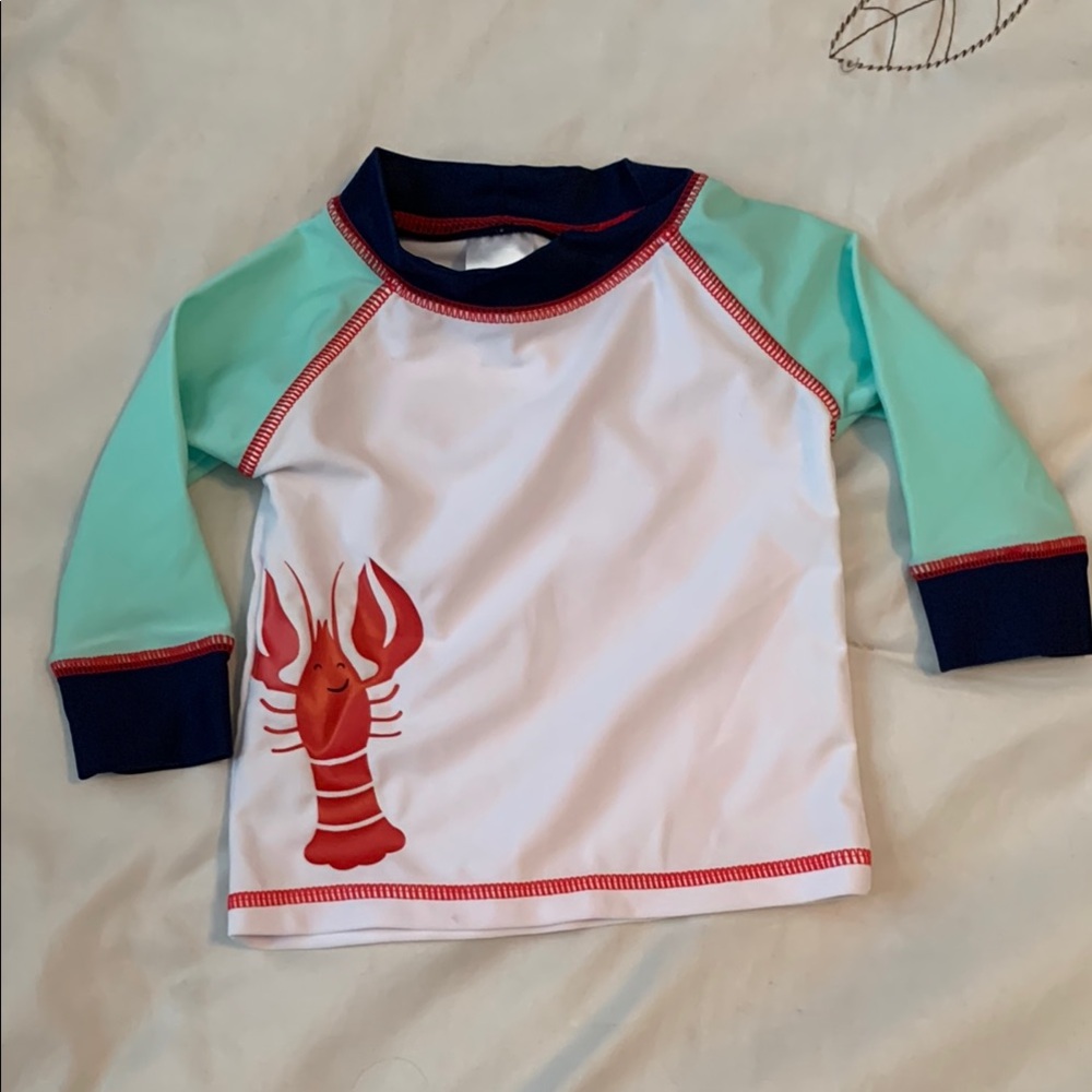 Swim Rash Guard with Lobster Print Boys 3-6 Month
